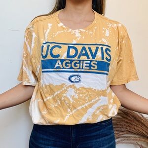 CUSTOM UC Davis Aggies Vintage College Tee Shirt